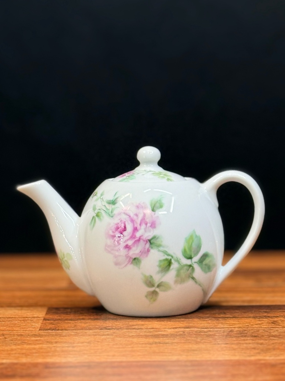 Hand Painted Floral Teapot